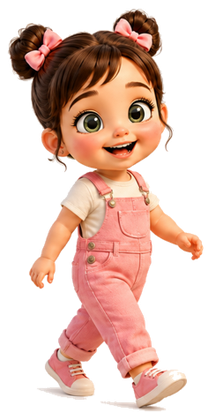 Olívia andando