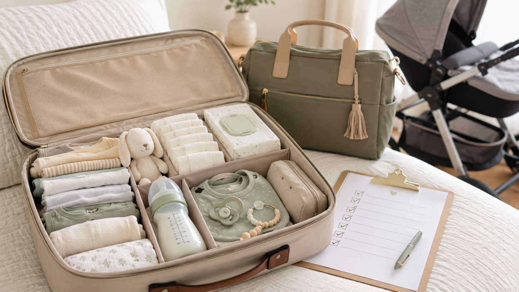 Checklist da mala do bebê para viagem: o que levar sem exagerar