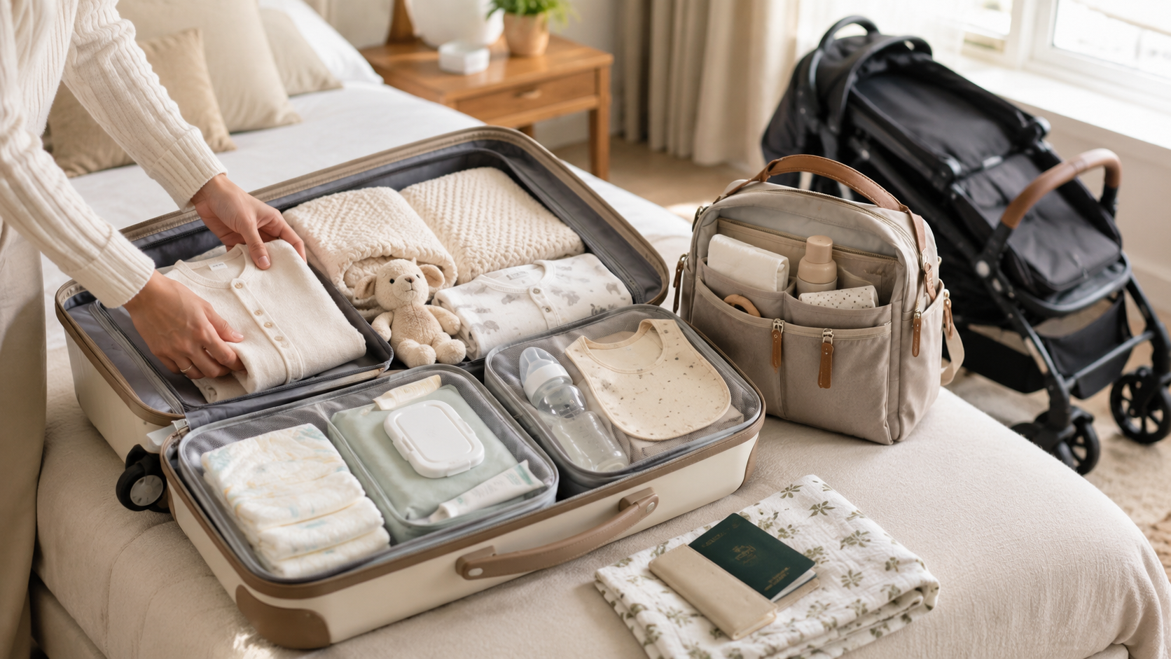 Bebê na Mala: checklist e organização da mala do bebê para viagem